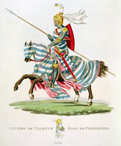 Aylmer de Valence, Comte de Pembroke (1265-1324), 1315, gravé par W. Maddocks, de 